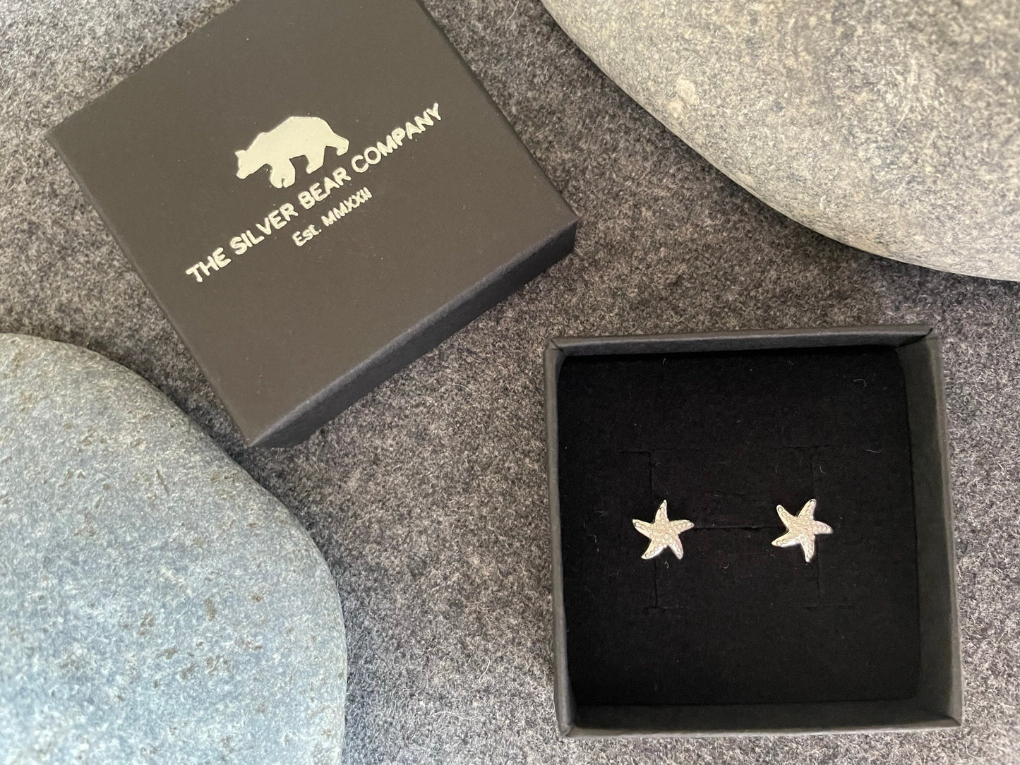 Starfish - 925 Sterling Silver Plain Stud Earrings