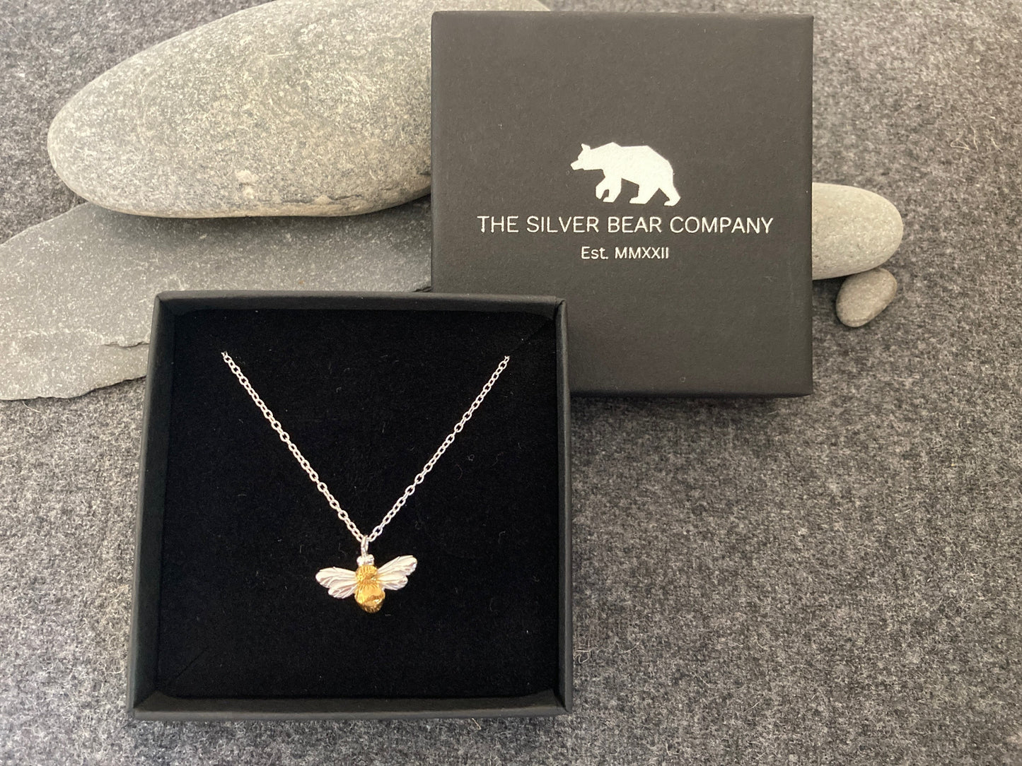 Bee - 925 Sterling Silver Pendant and Necklaces (Gold & Silver) Boxed