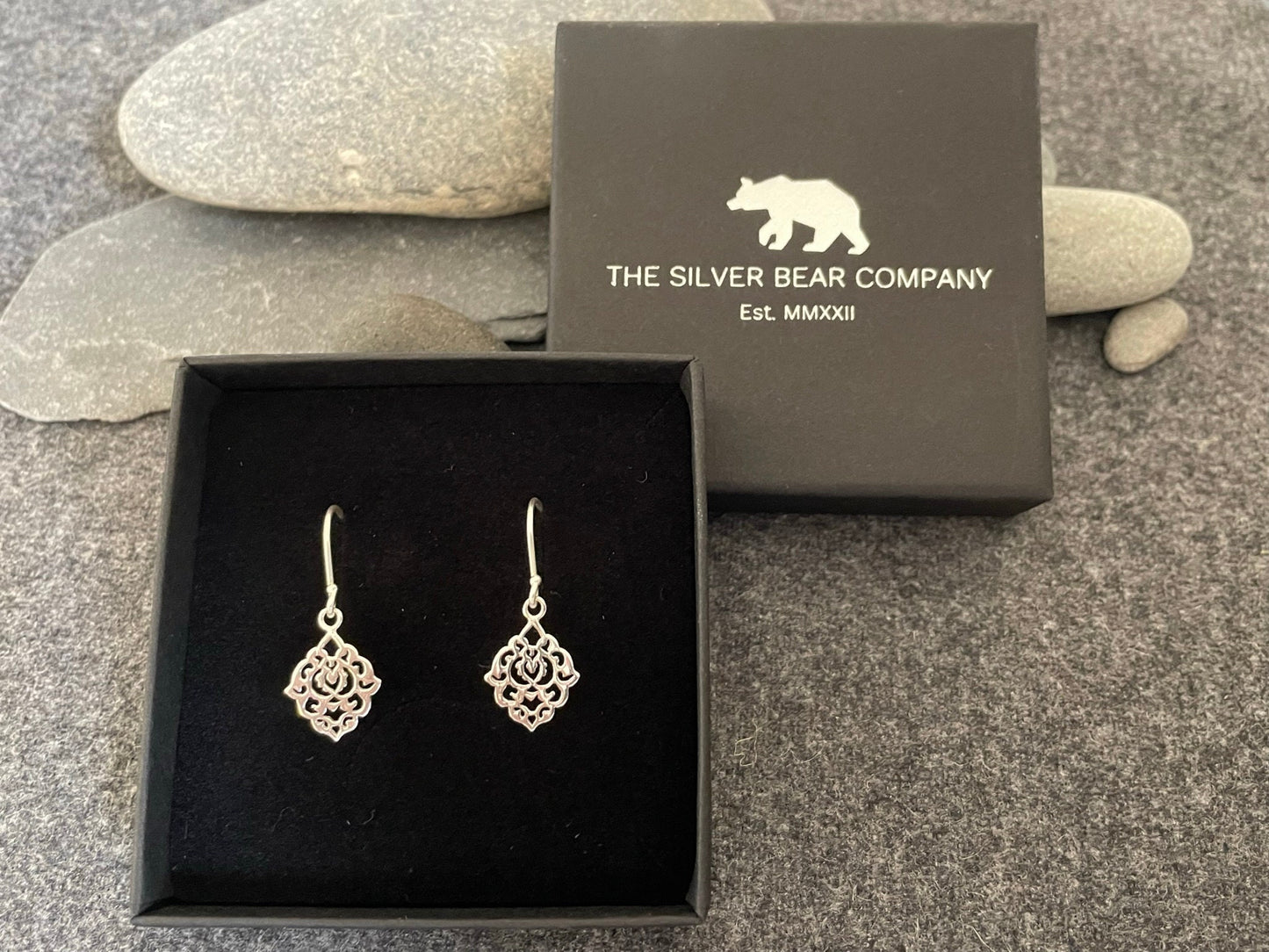 Filigree - 925 Sterling Silver Drop Earrings