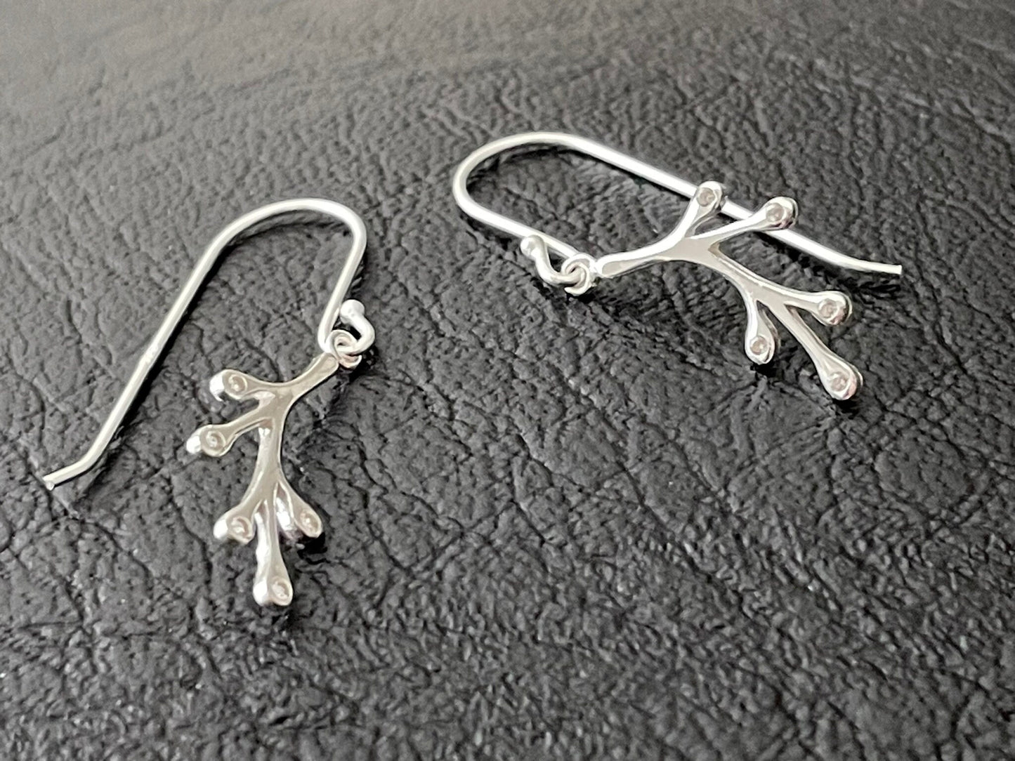 Coral Reef - 925 Sterling Silver Cubic Zirconia CZ Drop Earrings - Boxed