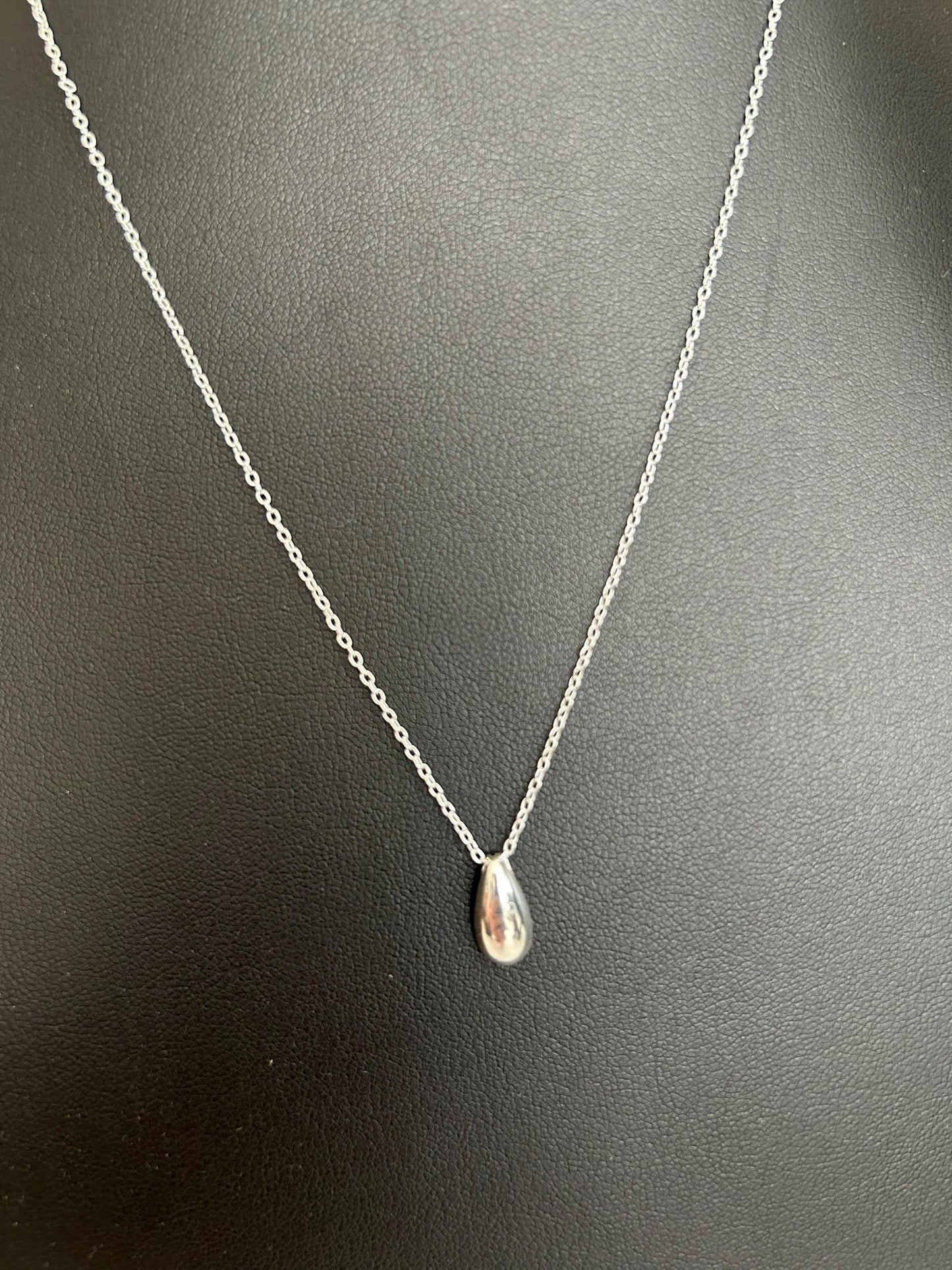 Silver Pear Drop - 925 Sterling Silver Plain Necklaces Boxed