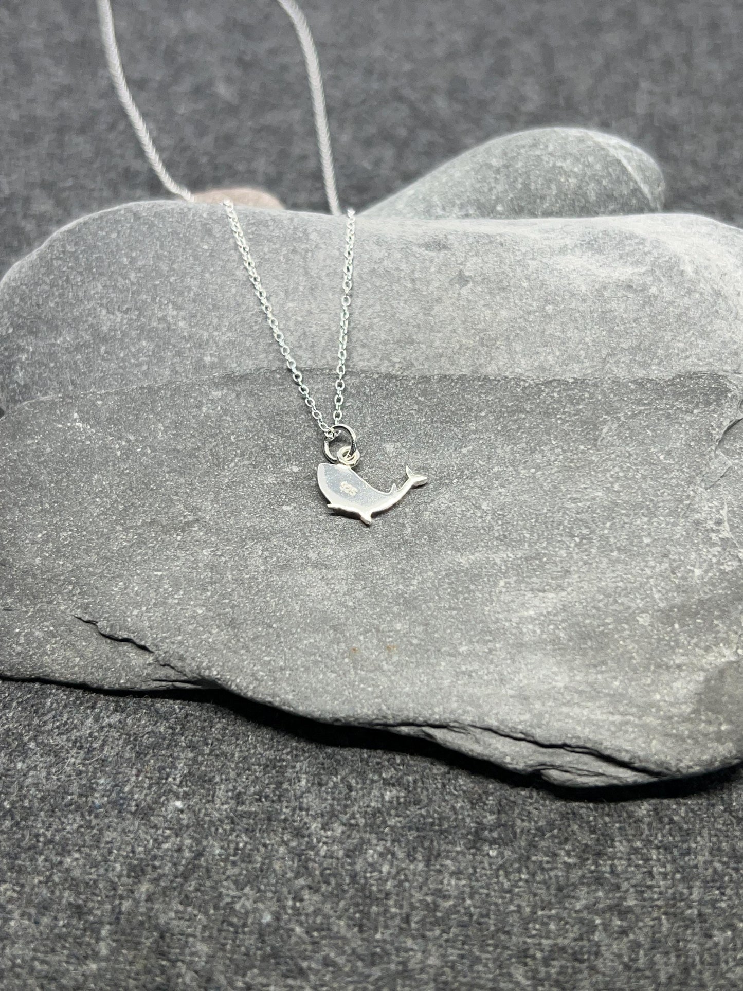 Whale - 925 Sterling Silver Pendant and Necklace - Boxed