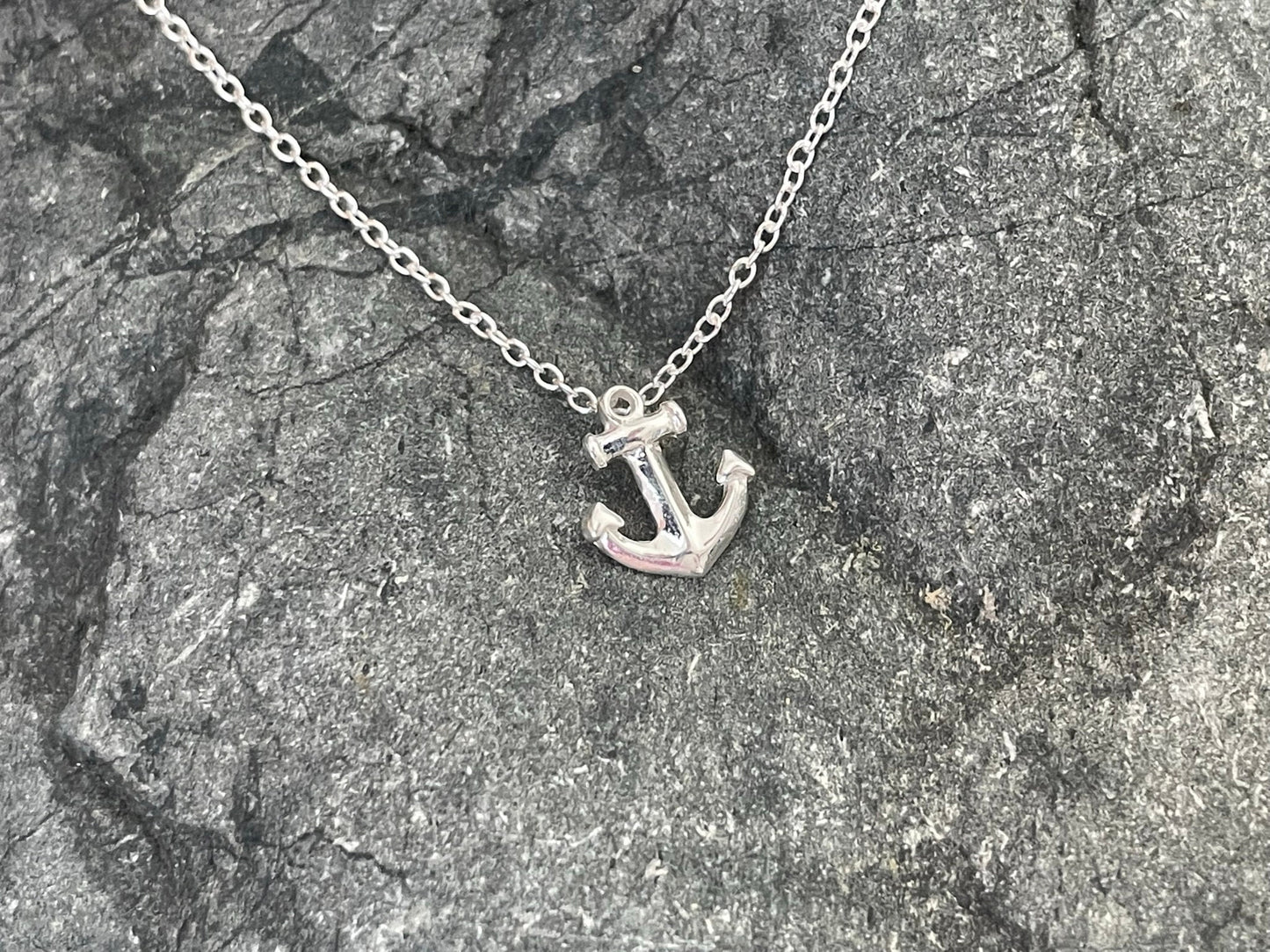 Anchor - 925 Sterling Silver Pendant and Necklace - Boxed