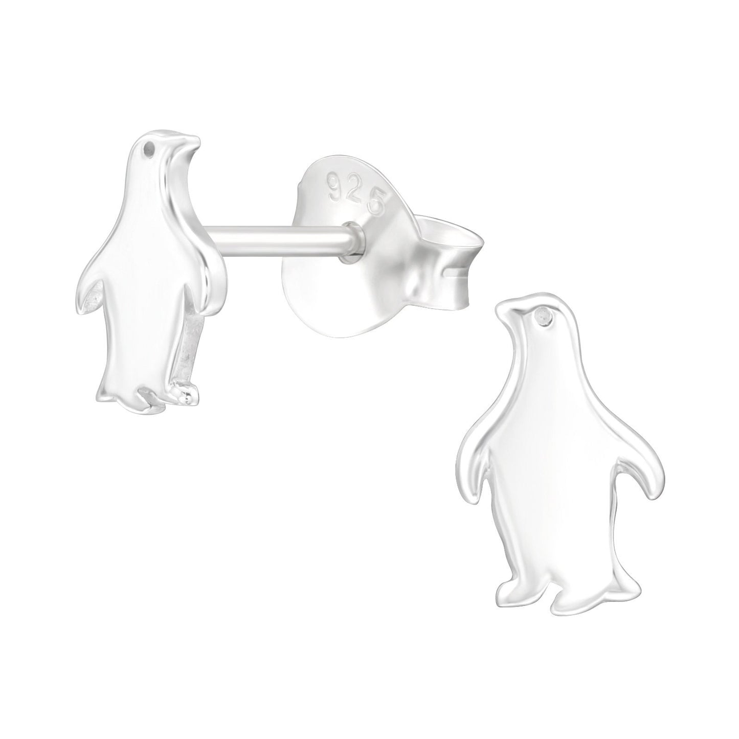 Penguin - 925 Sterling Silver Stud Earrings