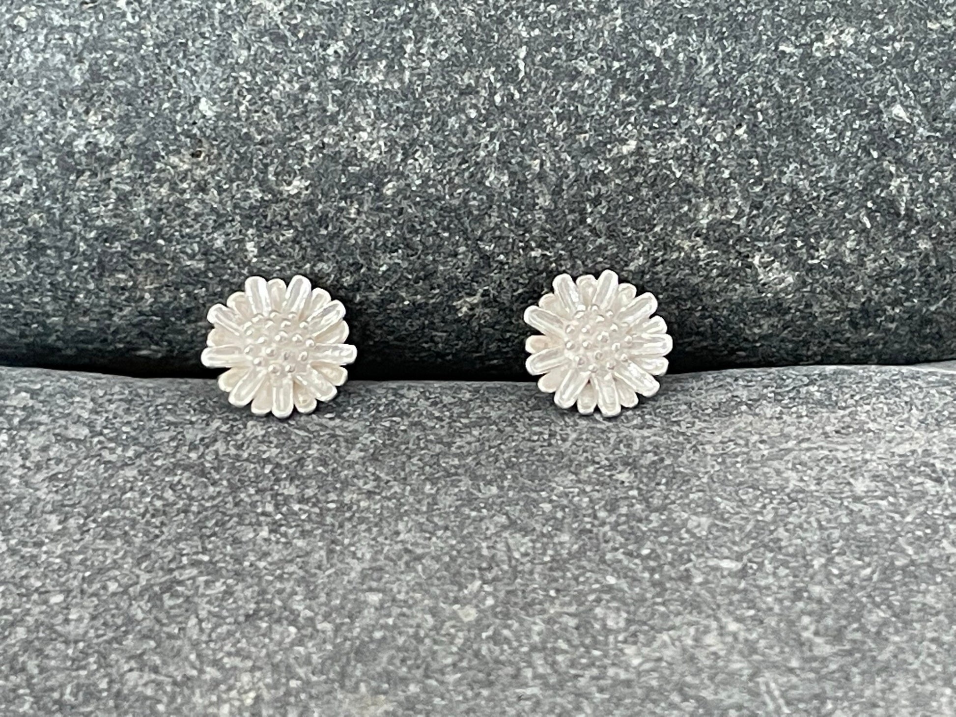 Daisy - 925 Sterling Silver Plain Stud Earrings Boxed