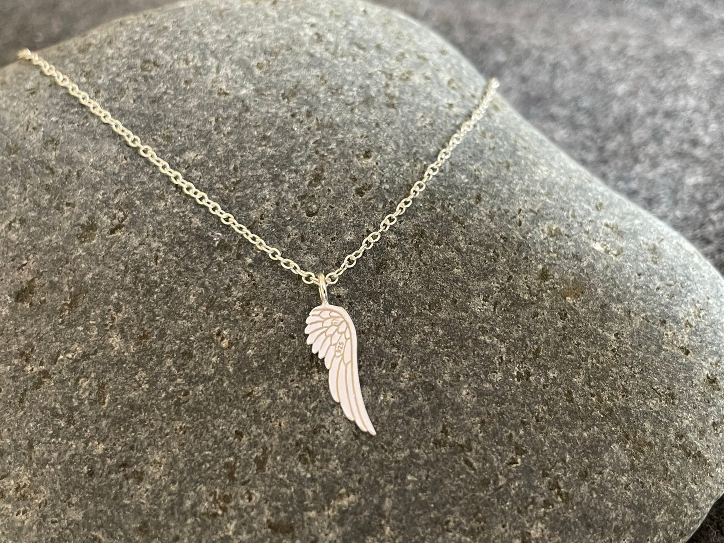 Angel Wing - 925 Sterling Silver Plain Necklace Boxed
