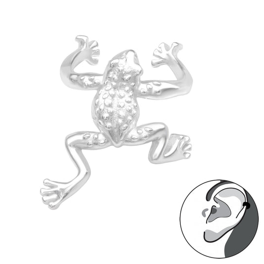 Frog - 925 Sterling Silver Ear Cuffs - Boxed