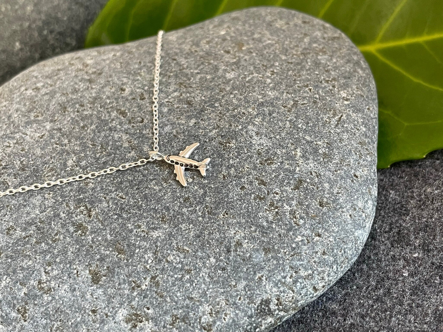 Aircraft - 925 Sterling Silver Plain Necklace Boxed