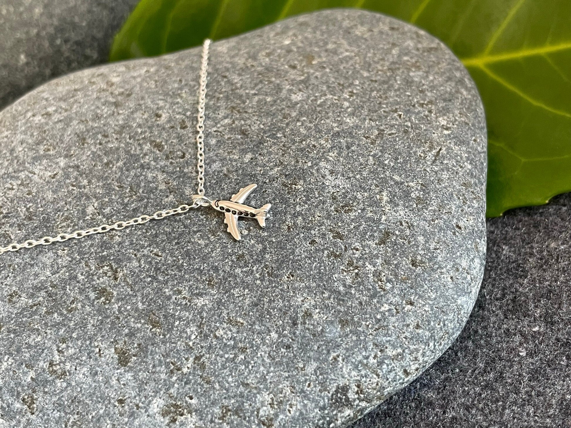 Aircraft - 925 Sterling Silver Plain Necklace Boxed