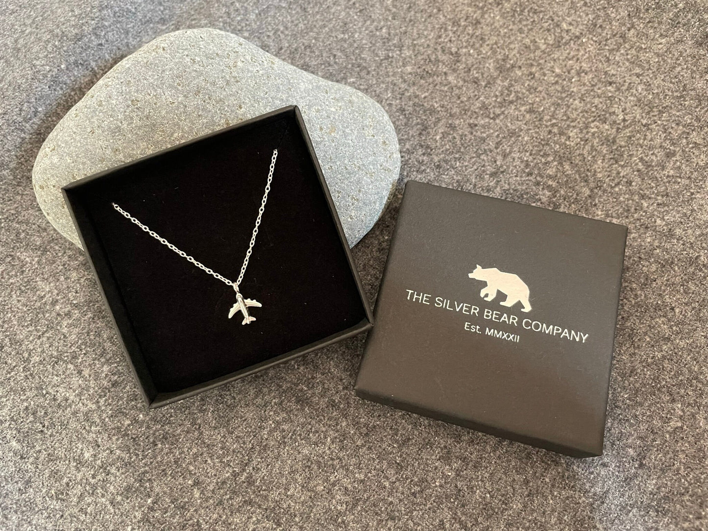 Aircraft - 925 Sterling Silver Plain Necklace Boxed