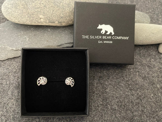 Shell - 925 Sterling Silver Cubic Zirconia CZ Stud Earrings