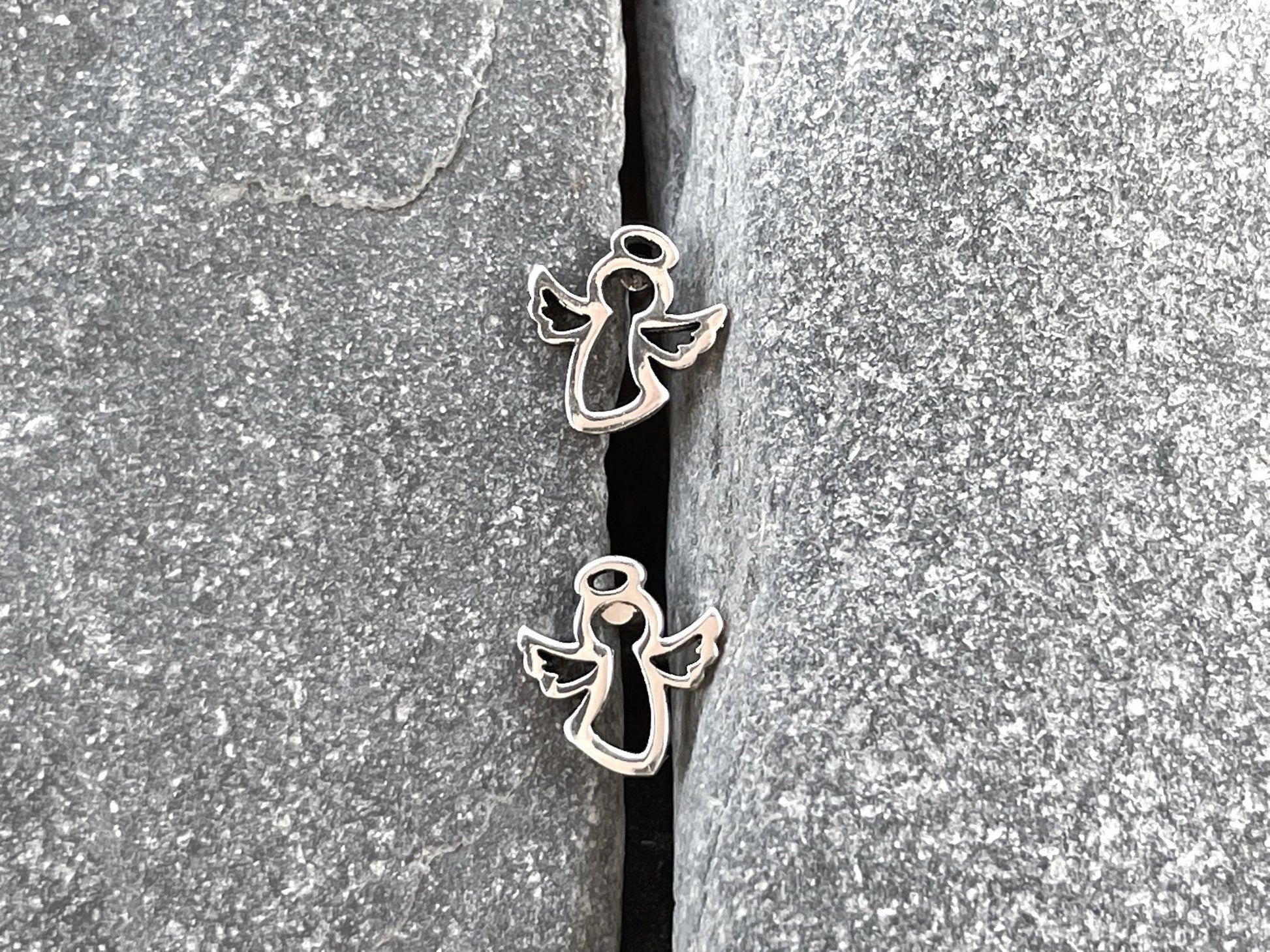 Angel - 925 Sterling Silver Stud Earrings Boxed