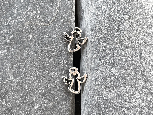 Angel - 925 Sterling Silver Stud Earrings Boxed