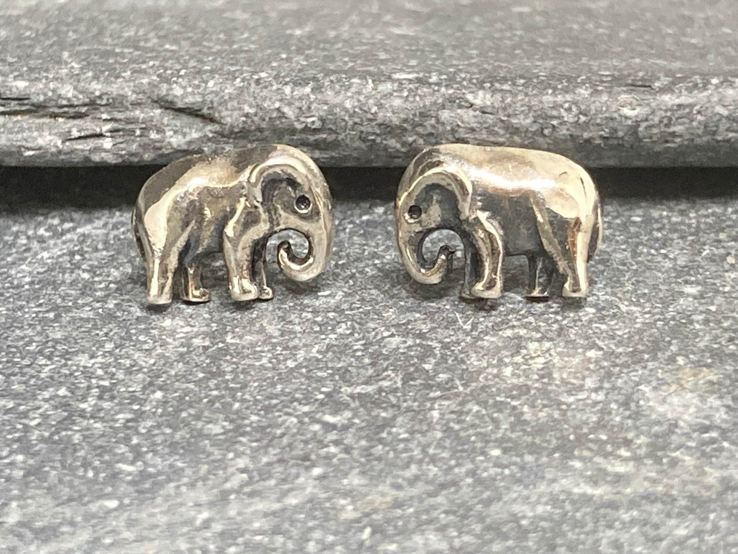 Elephant - 925 Sterling Silver Stud Earrings Boxed
