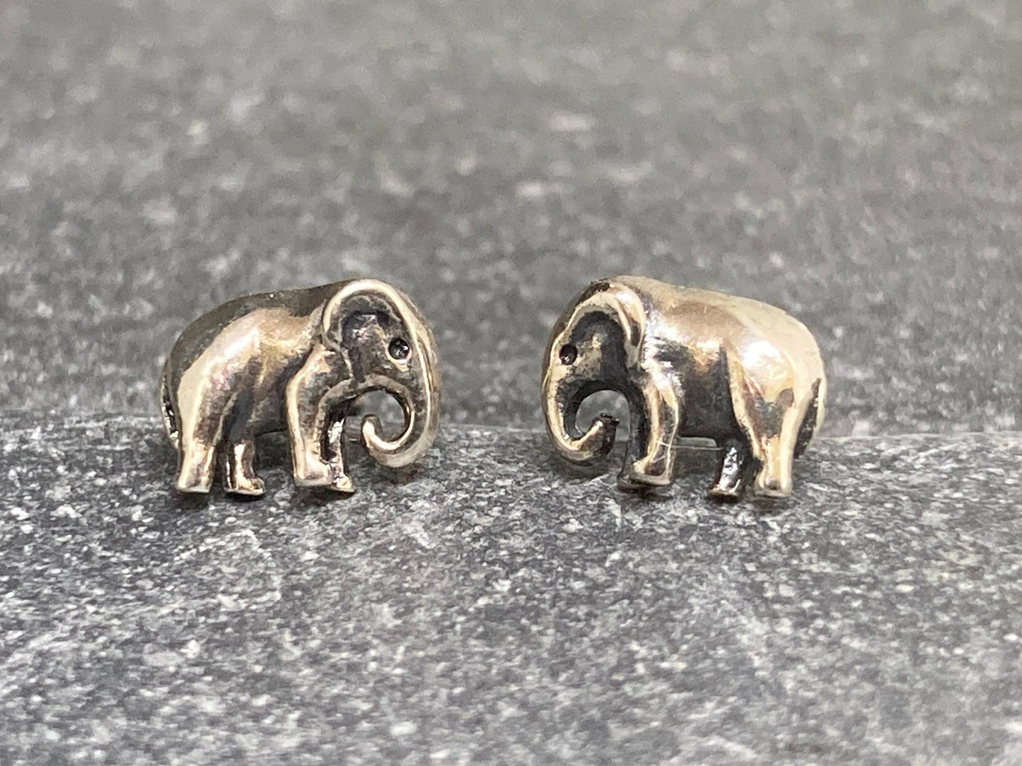 Elephant - 925 Sterling Silver Stud Earrings Boxed