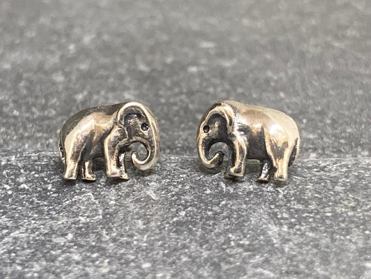 Elephant - 925 Sterling Silver Stud Earrings Boxed