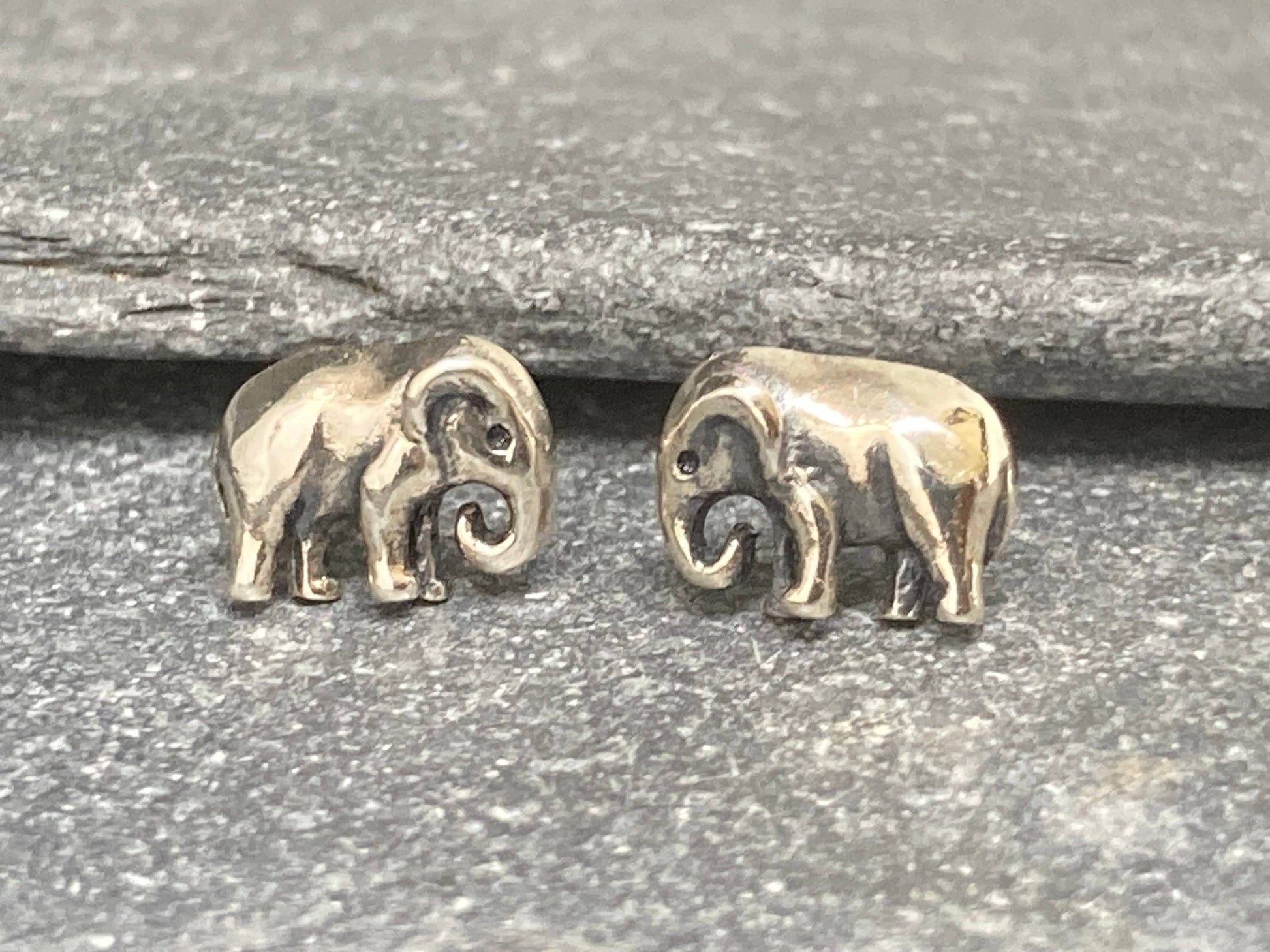 Elephant - 925 Sterling Silver Stud Earrings Boxed