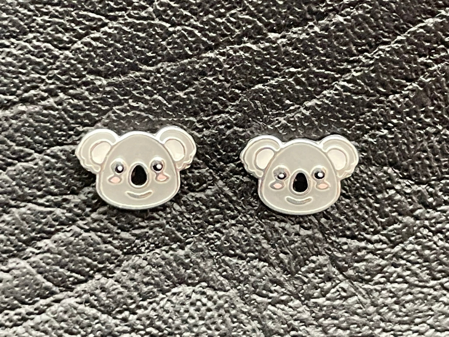 Koala Bear - 925 Sterling Silver Colourful Stud Earrings