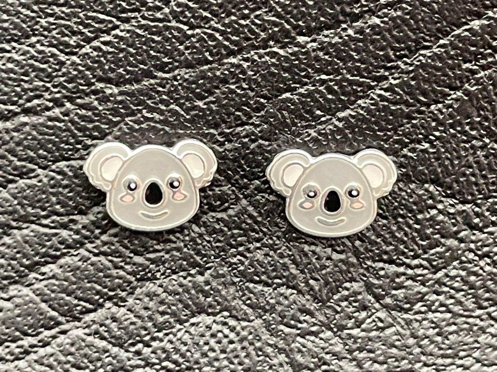 Koala Bear - 925 Sterling Silver Colourful Stud Earrings
