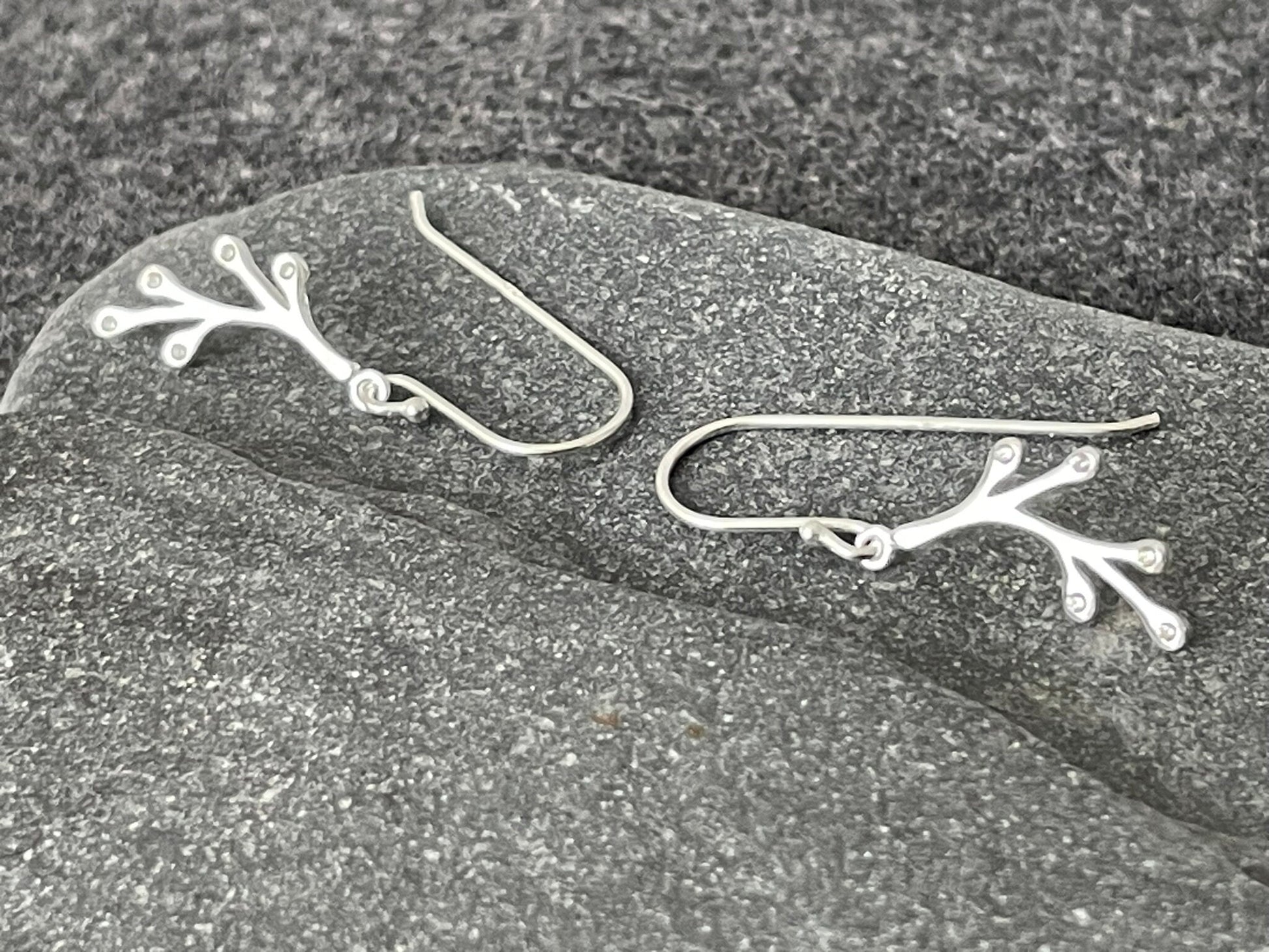 Coral Reef - 925 Sterling Silver Cubic Zirconia CZ Drop Earrings - Boxed