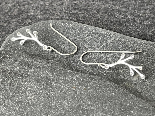 Coral Reef - 925 Sterling Silver Cubic Zirconia CZ Drop Earrings - Boxed