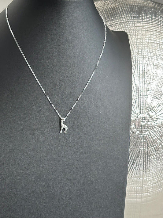 Giraffe - 925 Sterling Silver Pendant Necklace - Boxed
