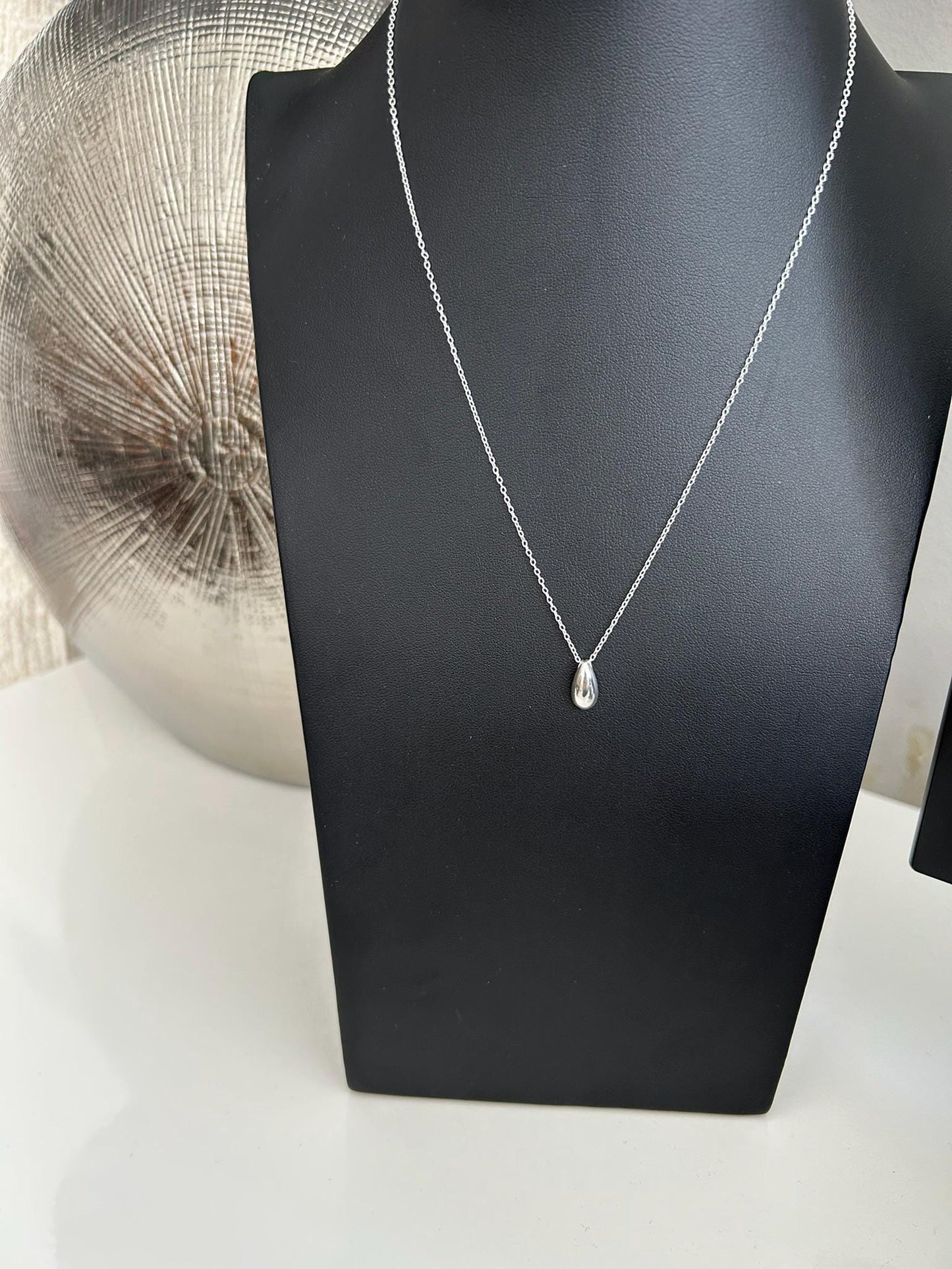 Silver Pear Drop - 925 Sterling Silver Plain Necklaces Boxed