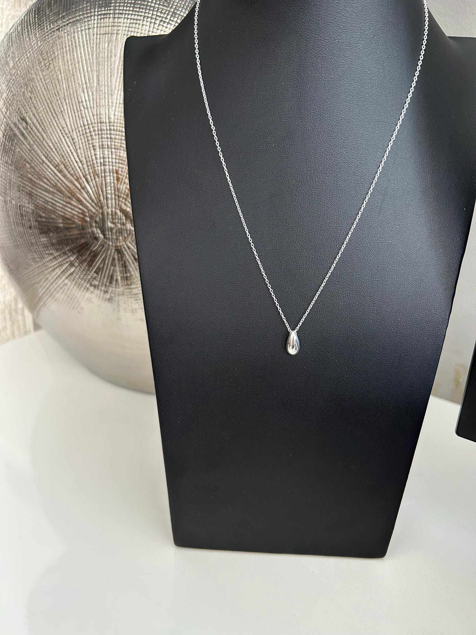 Silver Pear Drop - 925 Sterling Silver Plain Necklaces Boxed