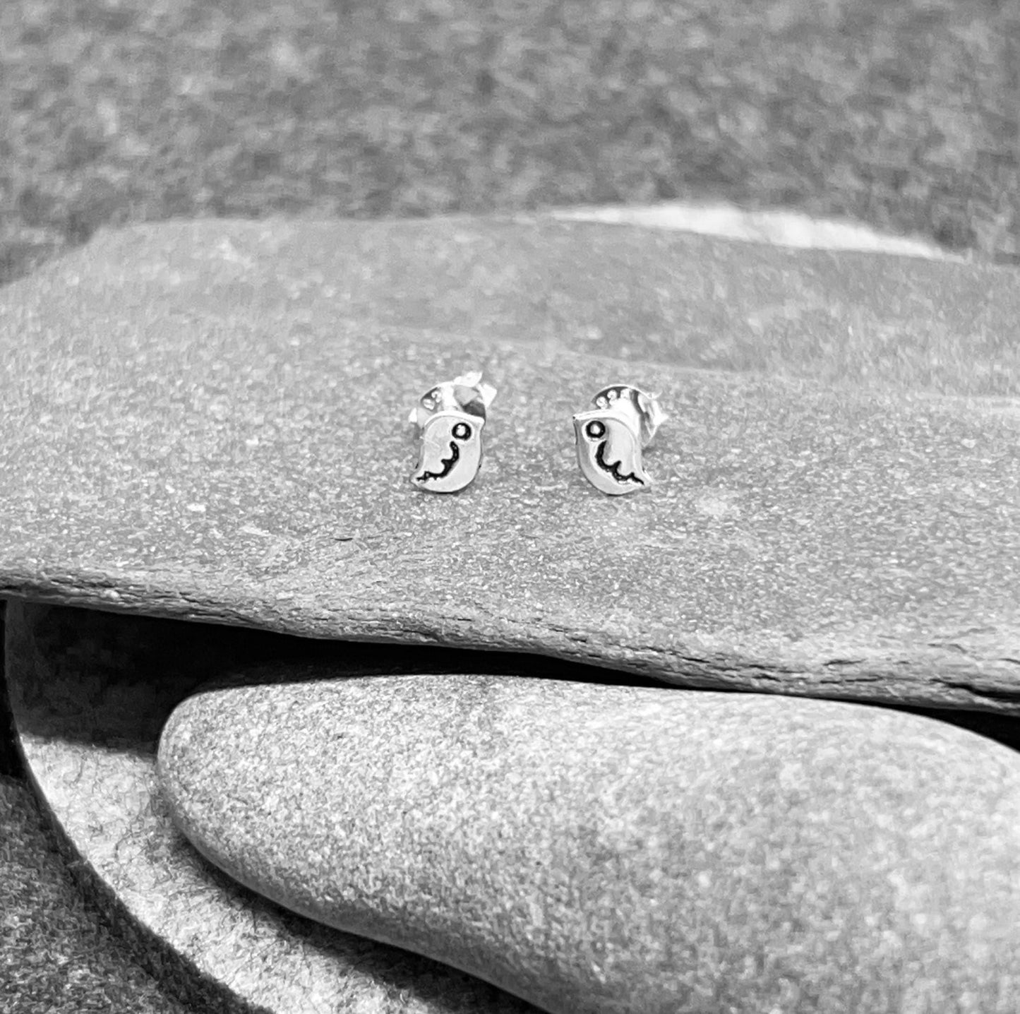 Bird - 925 Sterling Silver Plain Ear Studs