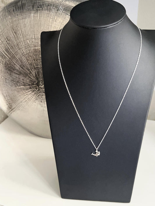 Whale - 925 Sterling Silver Pendant and Necklace - Boxed