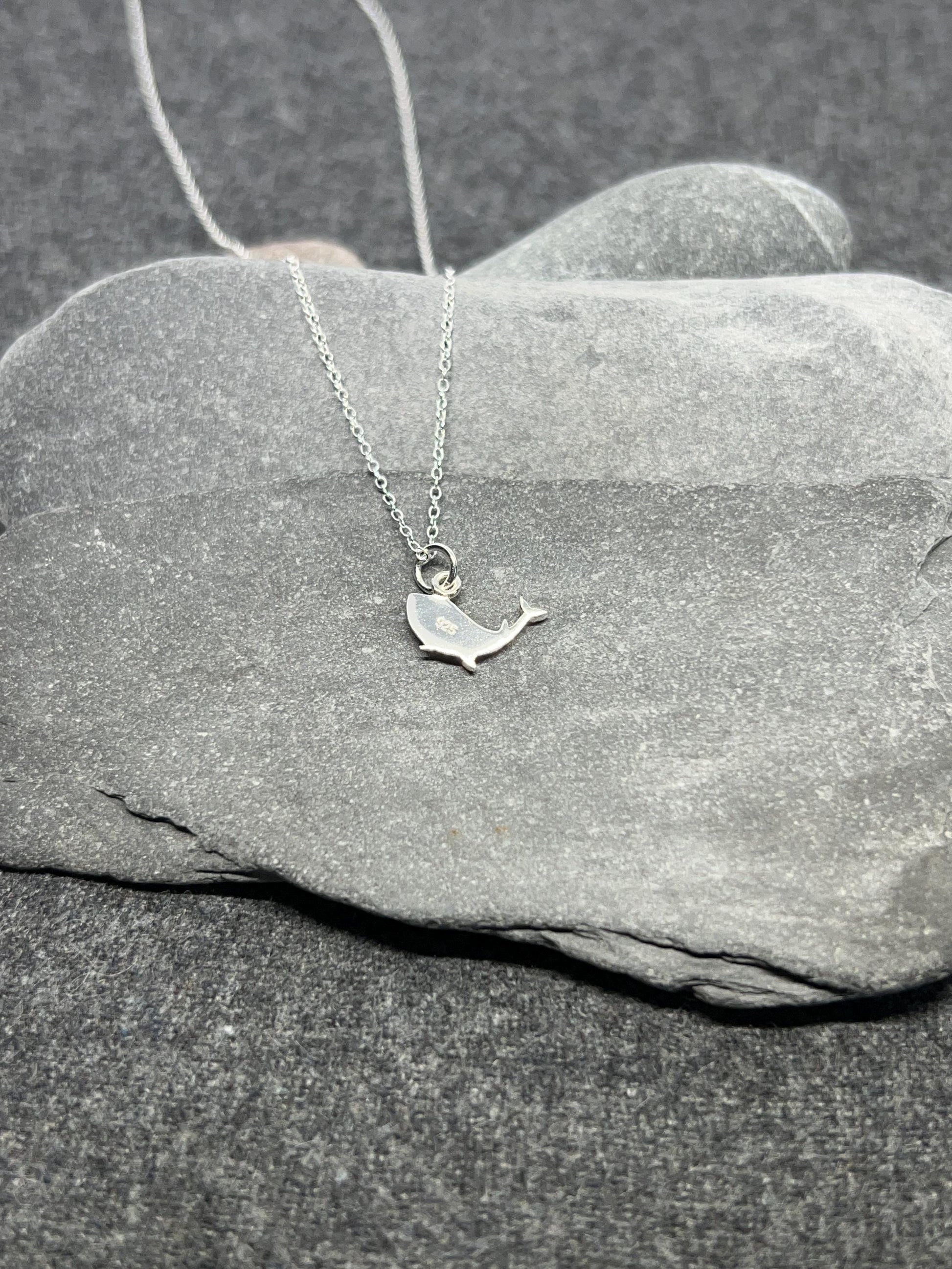 Whale - 925 Sterling Silver Pendant and Necklace - Boxed